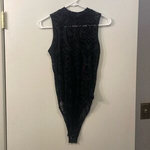 Black sheer bodysuit